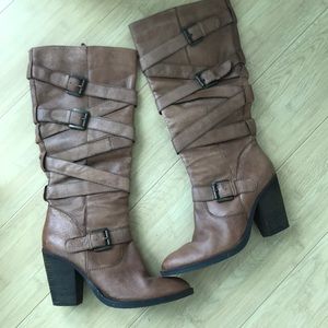 Steve Madden Leather Tall Heeled Boots